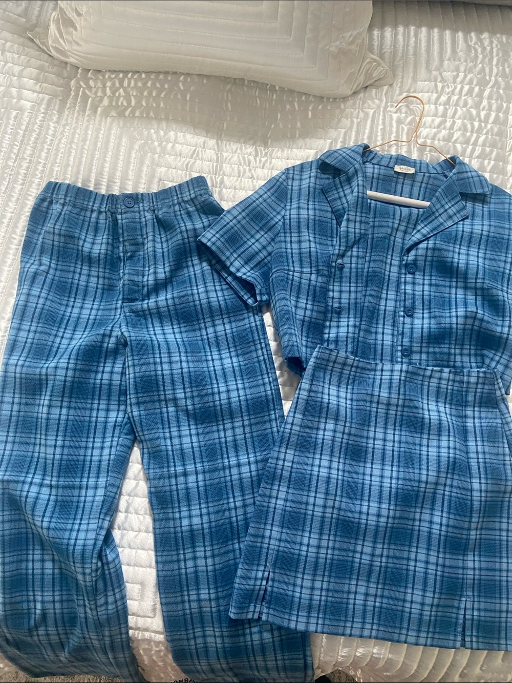 Brandy Melville Blue Plaid Three-Piece Matching Set